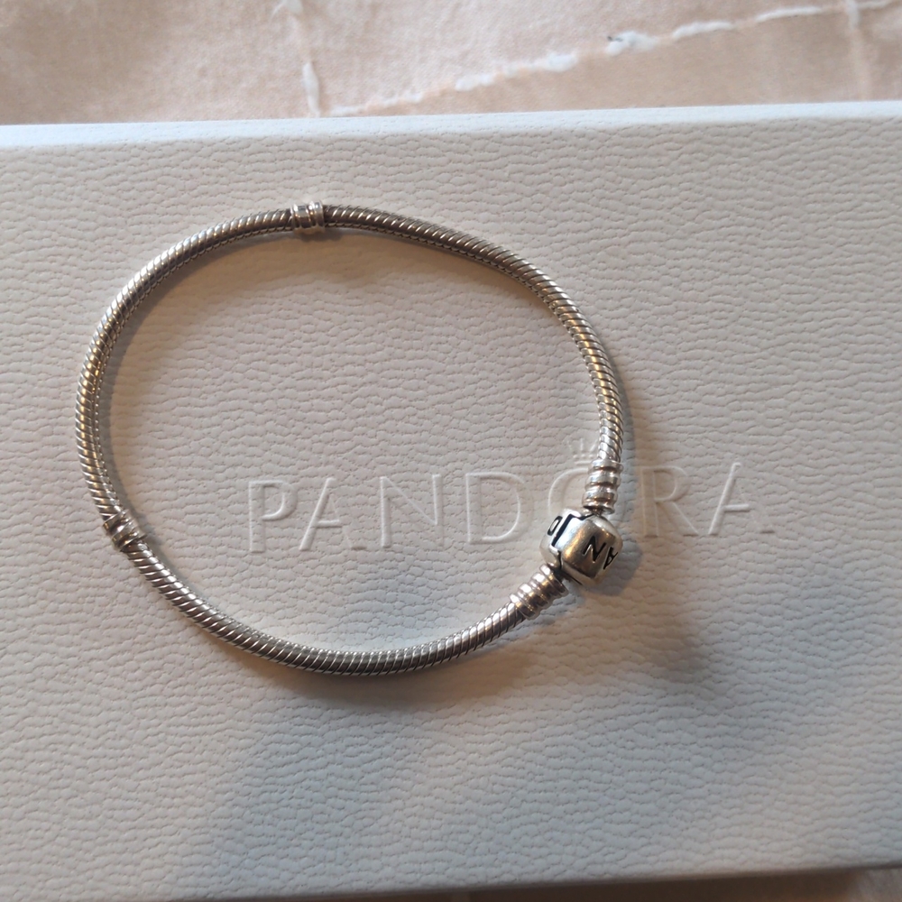 Never worn silver Pandora charm bracelet